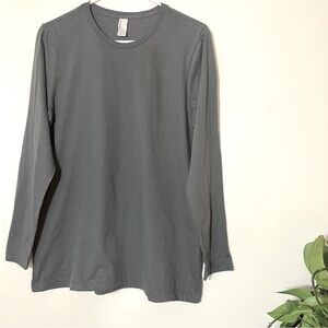 American Apparel Basic Gray Long Sleeve Shirt size Large